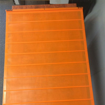 5 strati stack sizer Vibrating Polyweb Urethane Screens per la separazione dei materiali in colore arancione