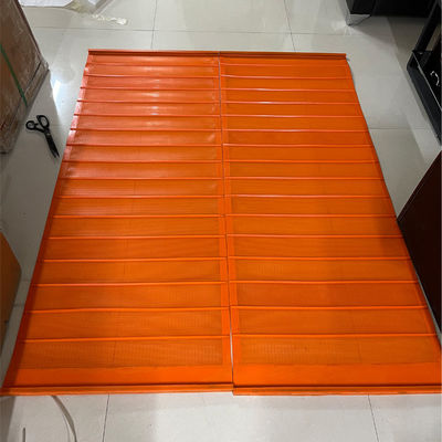 Matte di schermo in PU rosso con maglia da 5,0 mm per aggregati grossolani
