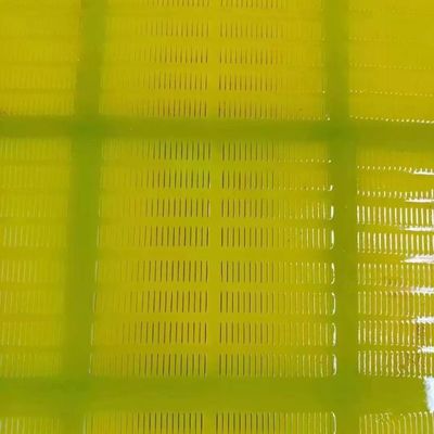 Tappeto vagliatore in poliuretano giallo da 40 mm per miniere con elevata resistenza all'abrasione