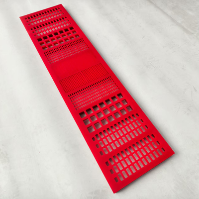 30 mm Polyurethane rosso tappeto di schermo a tensione per aggregati minerari