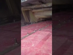 Pannello schermo in gomma rosso-nero